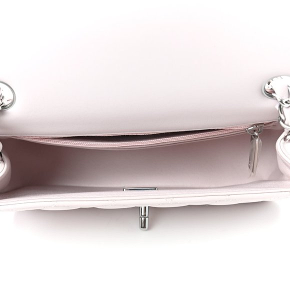 Brand New Authentic CHANEL Lambskin Quilted Mini Rectangular Flap (Light Purple) - Picture 4 of 6